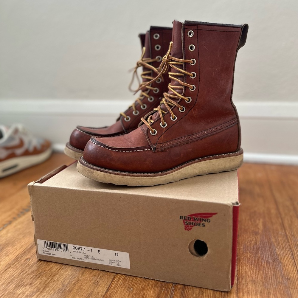 Red Wing Moc Toe Boots - 8 Inch